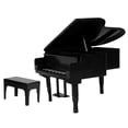 thumbnail image 2 of 1 Set Miniature Piano and Chair Model Doll House Piano Doll House Instrument Decoration, 2 of 4