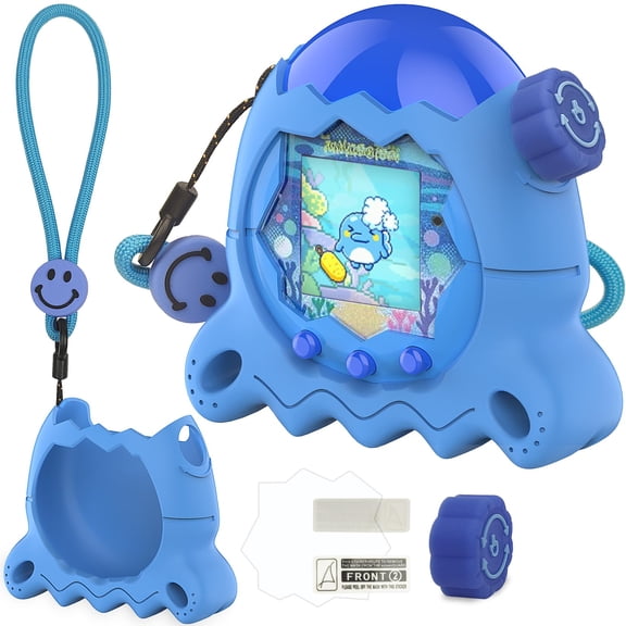 Funda de silicona XEGIMOR para Tamagotchi Paradise Azul + Accesorios