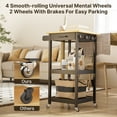 thumbnail image 3 of Lofka, KC30, Painted Finish, Rolling, Kitchen Storage Cart, Black, 3 of 8