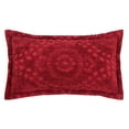 thumbnail image 4 of Better Trends 3 Piece King Bedspread Set 100% Cotton Chenille Tufted Medallion Pattern Soft & Luxurious Feel, Perfect for Gifting and All Seasons, Machine Washable (Burgundy) Rio Collection, 4 of 6