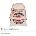 thumbnail image 4 of Bolsa de regalo de calcetín navideño Diseño con cordón Titular de juguete de caramelo Organizador de almacenamiento Bolsa de tela Tipo 5 Vogacara HA000866-05B, 4 of 7