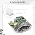 thumbnail image 5 of XMXY Oven Mitts and Pot Holders 2 Pcs Sets, Blue Swirl Floral Art Heat Resistant Silicone Cooking Gloves for Grill Baking BBQ Kitchen Decor, 5 of 9