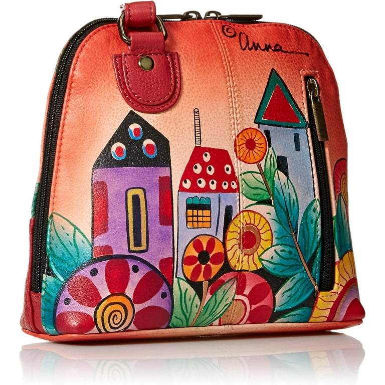 ANNA by Anuschka Women's Hand Painted Leather Organizer, Multi