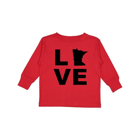 Inktastic Love Minnesota Boys or Girls Long Sleeve Toddler T-Shirt
