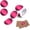 Rose Red, variant on Embossing Stickers 2" Round Labels Green Foil Blank Metallic Seals for Package, Wedding Envelope, Graduation, Certificate Wafer with Serrated Edge 250 Per Roll -