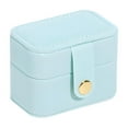 thumbnail image 2 of Small Travel Jewelry Box for Ring Stud Earring,Mini Jewelry Ring Holder for Multiple Rings,Portable Jewelry Storage Organizer Case (Light Blue), 2 of 7
