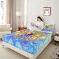 thumbnail image 4 of Castle Fairy Colorful Butterfly Twin Sheet Sets for Adults Female,Exotic Style Bedding, 4 of 7