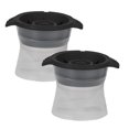thumbnail image 1 of Molde de 2 piezas con cubitos de hielo en forma de rombo y bola, apto para whisky, cócteles y refrescos., 1 of 5