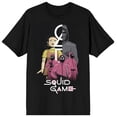 thumbnail image 4 of Squid Game The Game Runners on Black Adult Crew Neck Short Sleeve T-shirt - Large, 4 of 7