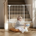 thumbnail image 6 of 29.5"-43.3" Caveen Extra Wide Safety Baby Gate for Stairs Doorways, Top of Stairs, White, 6 of 10