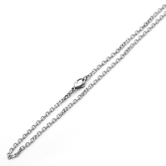 3mm Stainless Steel Chain Necklaces Cable Link Chain ( Available Length 18", 20", 24")