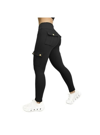 COMFY ONE Cargo Leggings with Pockets for Women High Waisted Elastic Yoga  Lounge Pants