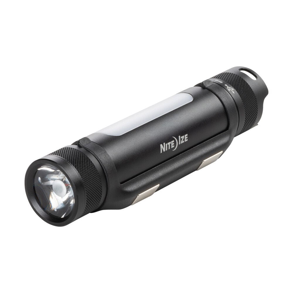 Nite Ize, Inc. RUM1A-01-R7 Nite IZE Radiant Rechargeable, 3-in-1 Flashlight Magnetic Task Red Emergency, Portable Hands-Free Work Car Repairs and Jobs Utility Light, Black
