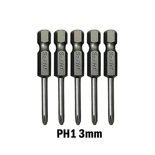Lefu 6.35mm Hex Shank 50mm Cross Screwdriver Bits Electric Driver Tools PH00 PH1 PH2