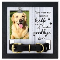 Pet Loss Gift Memorial Sympathy Gifts for Loss of Dog Pet Memorial Frame with Collar Holder Dog Memorial Gift