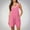 Pink, variant on Women's Summer Ribbed Shorts Rompers Loose Casual Sleeveless V Neck Shorts Overalls Jumpsuit with Pockets