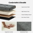 thumbnail image 4 of Tina's Home 55" Upholstered Storage Bench Charcoal Modern Tufted End of Bed Bench Bedroom Entryway, 4 of 8