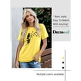 thumbnail image 2 of Hibeli Women Feather Bird Print T-shirt Short Sleeves Graphic Tee Shirt, 2 of 6