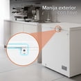 thumbnail image 4 of White Westinghouse  Congelador 5 pies 145 L  WWCCF05145LHWSD Ruedas  Condensador interno  Control dual de temperatura  Canastilla interior  Cerradura con llave  Manija Exterior, 4 of 10