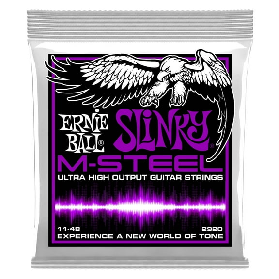 Ernie Ball Slinky M-Steel Electric Guitar Strings - 11-48