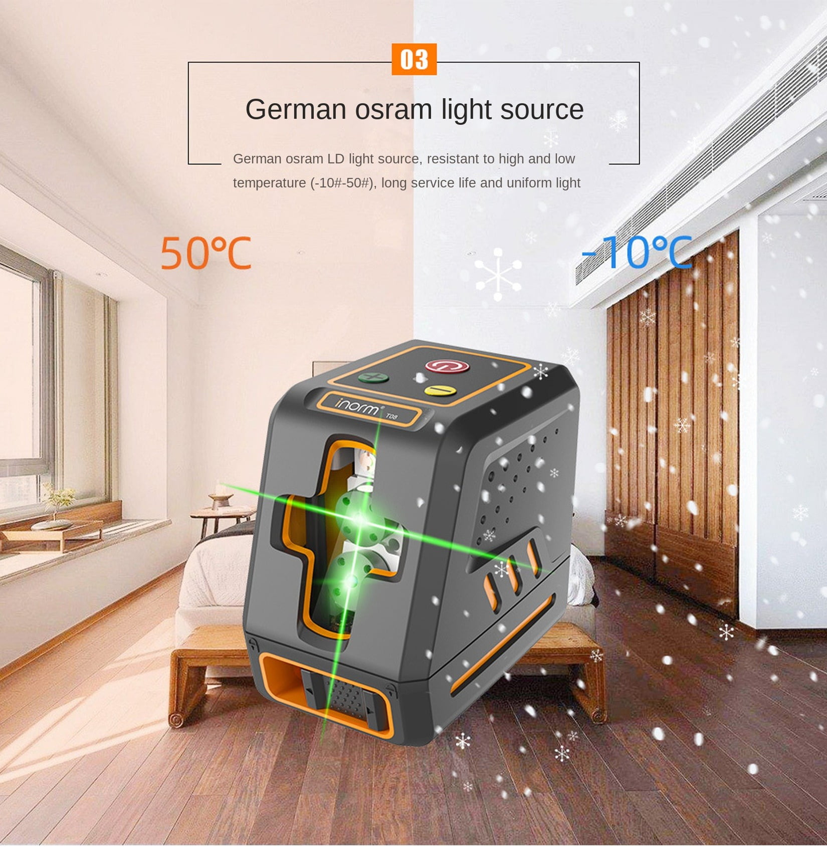 Green Laser Level 2 Line 100FT with Dual Module LD Transmitter,Automatic leveling,German Osram Light Source,Horizontal/Vertical/Cross Line,Remote Pulse Mode,Vertical Line Across Zenith,Line Laser