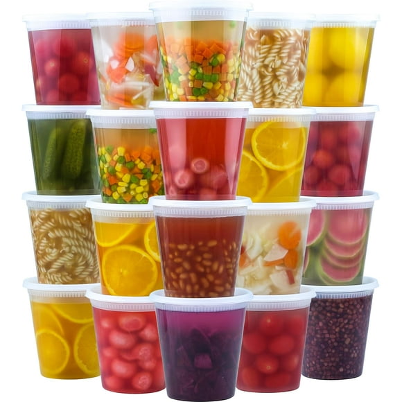 Recipientes para almacenamiento de alimentos Dealusy, 50 unidades, 946 ml, herméticos y a prueba de fugas