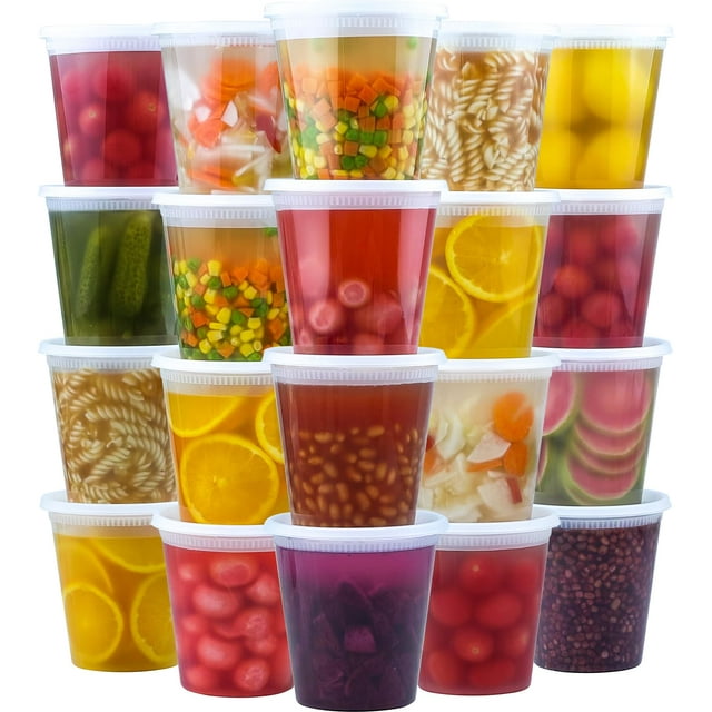 Recipientes para almacenamiento de alimentos Dealusy, 50 unidades, 946 ml, herméticos y a prueba de fugas