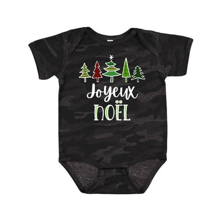 

Inktastic Joyeux Noël- Christmas Trees Gift Baby Boy or Baby Girl Bodysuit