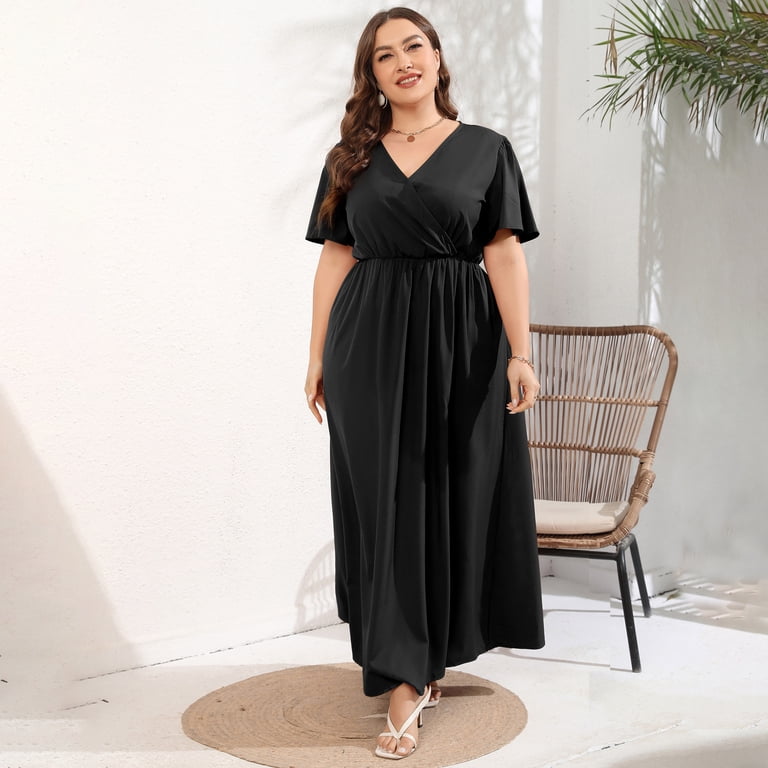 empire plus size casual dresses Elegant Empire Waist A-Line Floor-Length Long Sleeve Casual Dress Plus Size Women's Polyester/Cotton Pleated Skirt| Alibaba.com