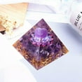 thumbnail image 2 of VIVIDELLE Natural Orgonite Amethyst Crystal Ball Pyramid Orgone Energy Rock Stone Healing, 2 of 5