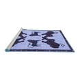 thumbnail image 2 of Ahgly Company Machine Washable Indoor Rectangle Animal Blue Traditional Area Rugs, 4' x 6', 2 of 4