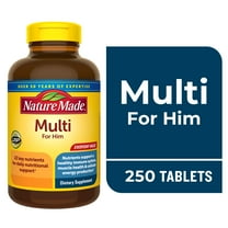 Nature Made Multi Vitamins For Men with No Iron Tablets, Mens Multivitamin, 250 Count