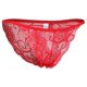 thumbnail image 1 of Tanga de encaje floral transparente para mujer, lencería, color negro, como se describe rojo, 1 of 9