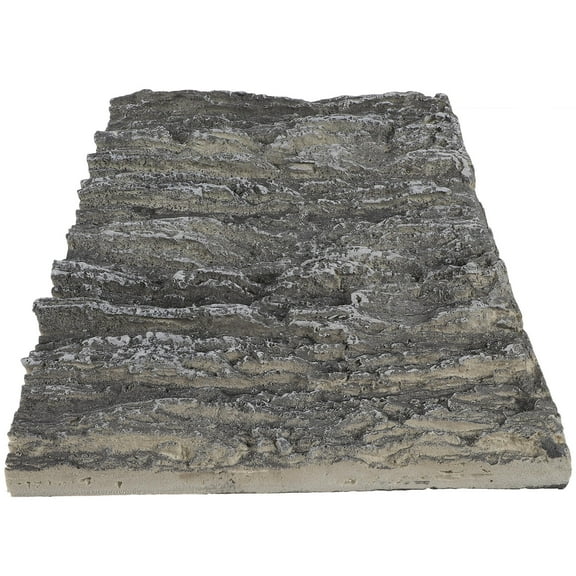 TEHAUX Fresh and Chic Dark Grey 3D Fish Tank Background Board with PU Material for Aquarium Decor