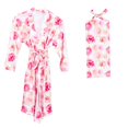 thumbnail image 2 of CHUANK Maternity Pajamas Maternity Robe and Matching Baby Set Labor Delivery Robe and Swaddle Set, 2 of 8