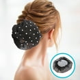 thumbnail image 4 of Zoyueyie 6Pcs Women Hair Bun Cover Rhinestones Hairnet Hair Nets Hair Wraps Hair Styling Tools, 4 of 10