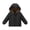 Black, variant on Toddler Kids Boys Winter Coat Girls Down Jacket Hooded Fleece Outwear Padded Puffer Jacket With Pockets 2-12T