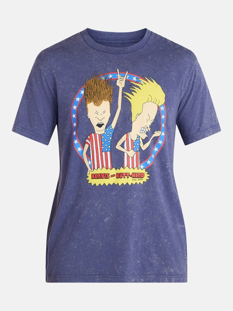 Beavis and Butt-Head Men's & Big Men's Americana Graphic Tee
