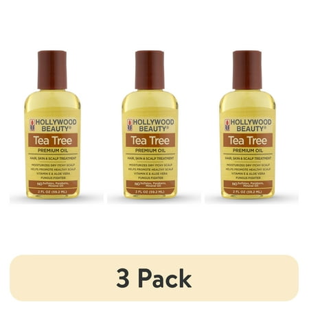 (3 pack) Hollywood Beauty Tea Tree Oil Skin and Scalp Treatment 2 oz