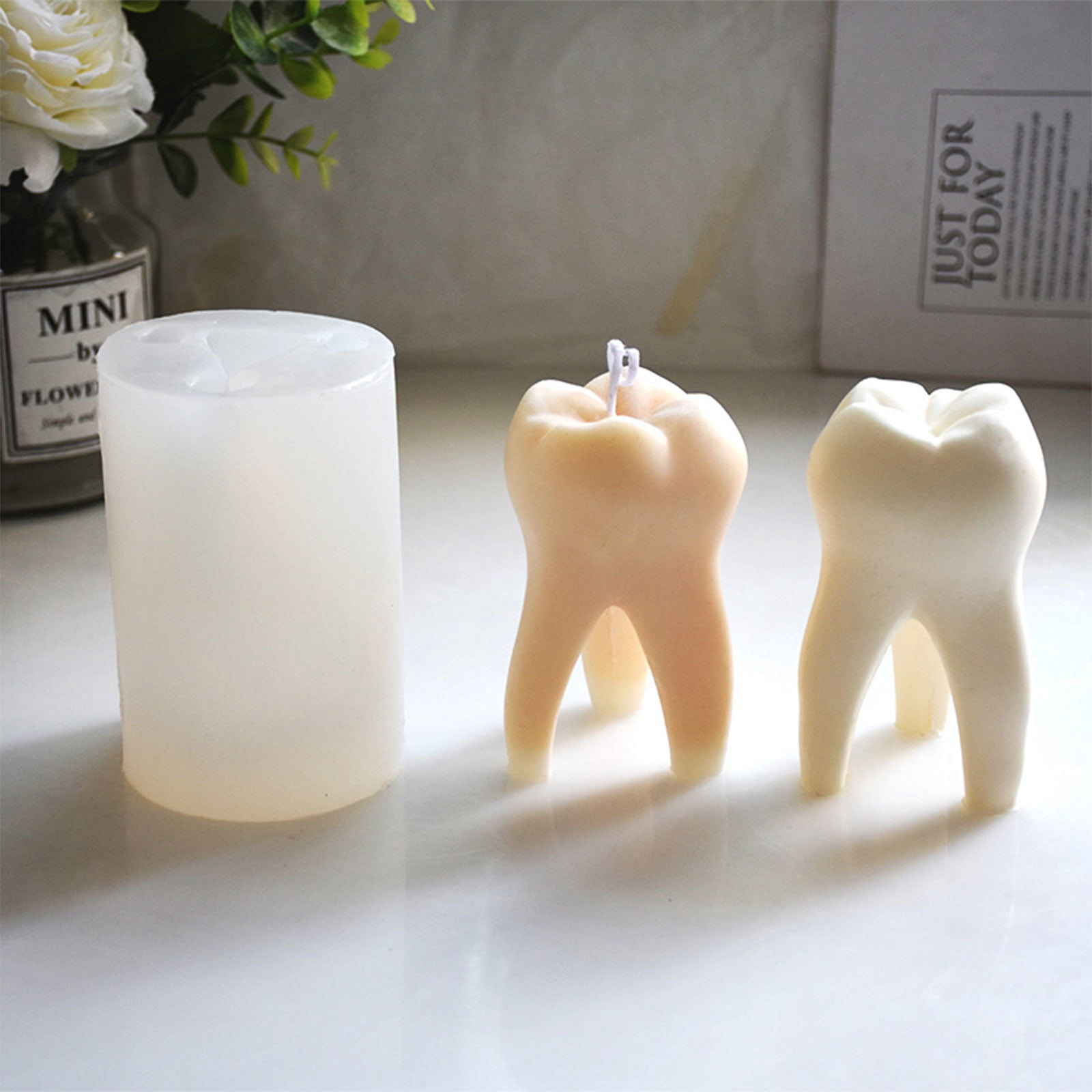 3D Teeth Candle Silicone Mold for DIY Handmade Candle Plaster Ornament Soap Mould Handicrafts Making Tool