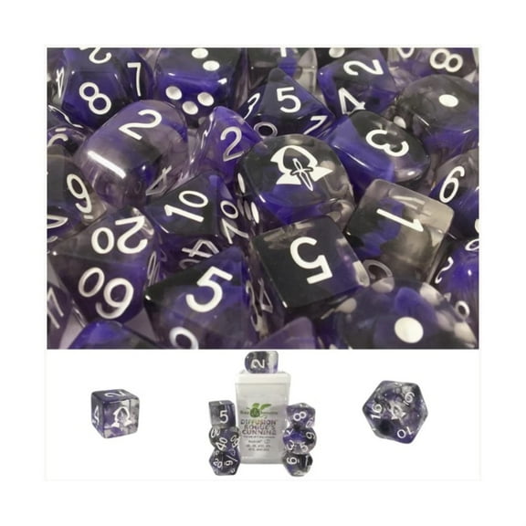 Role 4 Initiative Diffusion Poly Set - Rogues Cunning w/Class Symbol (15)