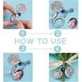 thumbnail image 4 of 1 Set 2Pcs Wedding Bouquet Photo Charms Bouquet Charm for Bride Silver Jewelry Bride Bouquet Wedding Pendant for Wedding Memory Bridal Bouquet Wedding Anniversary DIY Template, 4 of 7