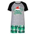 thumbnail image 3 of Aofany Family Christmas Pajamas Matching Sets Holiday Cute Print Christmas Sleepwear Short Sleeve Shirts and Plaid Shorts Loungewear Xmas Pjs Set for Family Member, 3 of 6