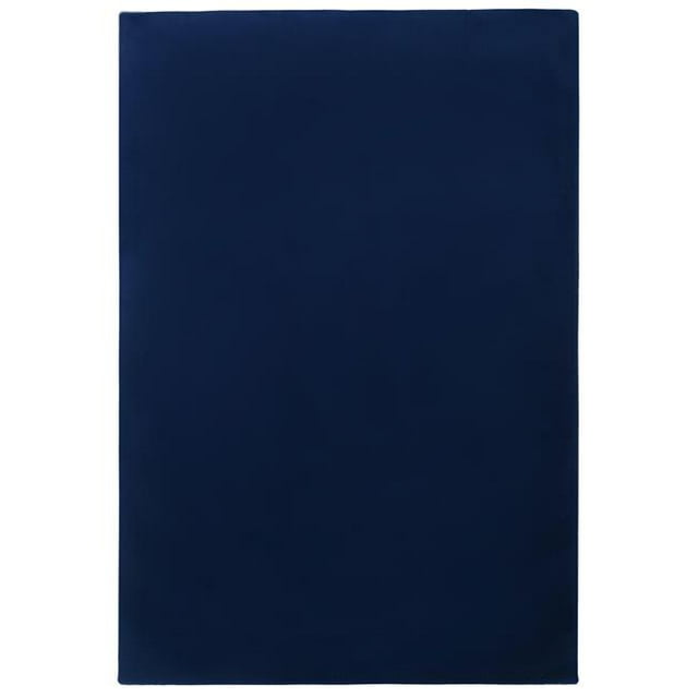 United Weavers 2120 40064 58 5 ft. 3 in. x 7 ft. 2 in. Faux Rabbit Fur Lulia Rectangle Machine Made Rug, Navy