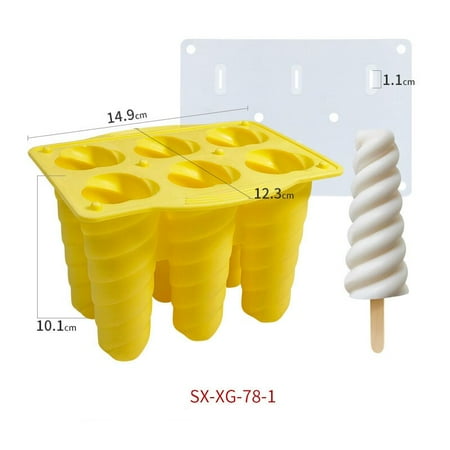 

6 Hole Scallop Shape Ice Cube Mold Carambola Ice-cream Silicone Mold for Home Party Handmade Ice-cream Making Kids Popsicle Tool
