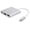 Silver, variant on YAHHU USB C Adpater 3.1 3 in 1 Hub Converter Dock High Definition Multimedia Interface 4K Rose Gold (6.30 inches / 16.00 cm)
