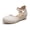 White, variant on Women's Espadrilles Wedge Sandals Round Closed Toe Ankle Strap Buckle Heels Casual Daily Wear Shoes