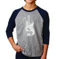 thumbnail image 1 of Boy's Raglan Baseball Word Art T-shirt - Bass Guitar, 1 of 2