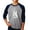 Grey / Navy, variant on Boy's Raglan Baseball Word Art T-shirt - Bass Guitar