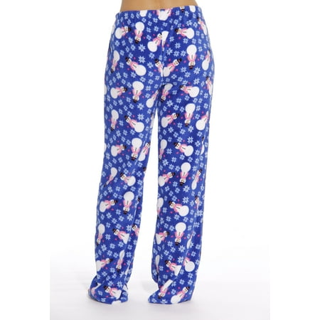 

Just Love Women s Plush Pajama Pants - Soft and Cozy Lounge Pants in Petite to Plus Sizes (Royal - Snowman Small)